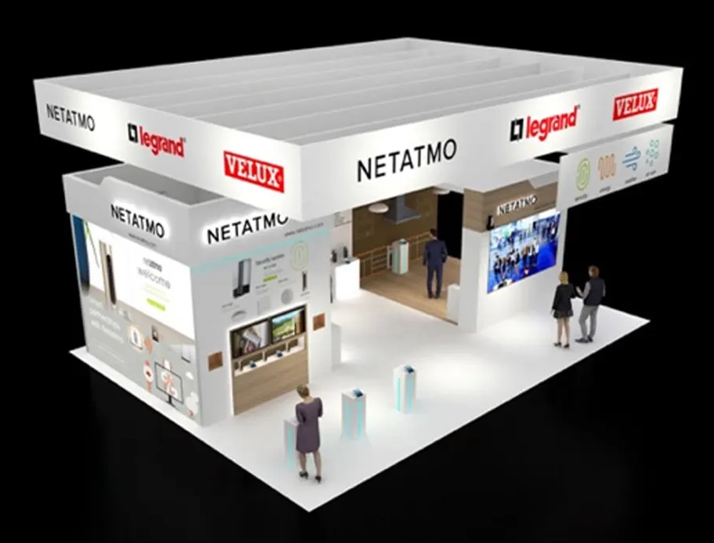 Professional 30x40 trade show booth setup